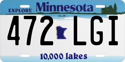 MN license plate 472LGI