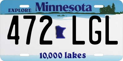 MN license plate 472LGL