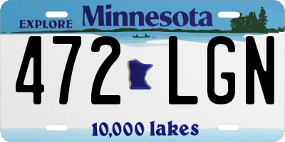 MN license plate 472LGN