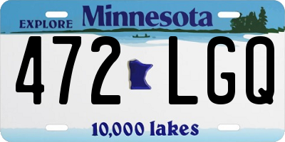 MN license plate 472LGQ