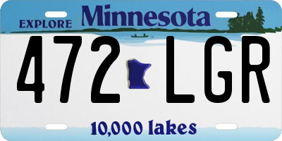 MN license plate 472LGR