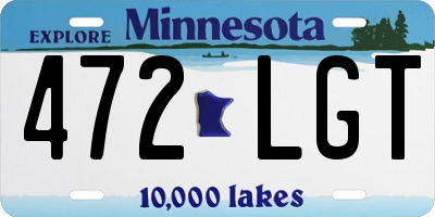 MN license plate 472LGT