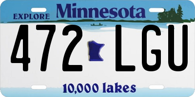 MN license plate 472LGU