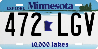 MN license plate 472LGV