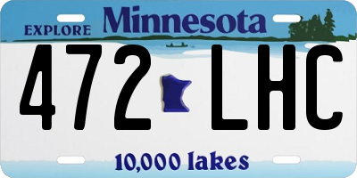 MN license plate 472LHC