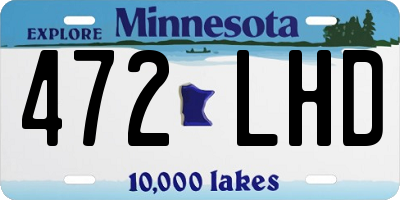 MN license plate 472LHD