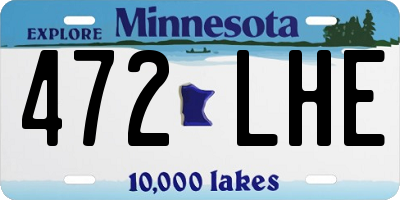 MN license plate 472LHE