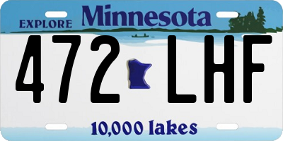 MN license plate 472LHF