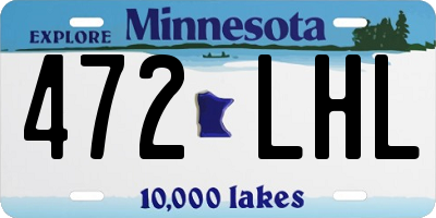 MN license plate 472LHL