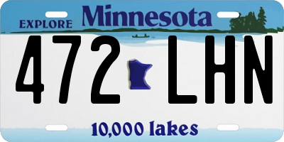 MN license plate 472LHN