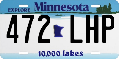 MN license plate 472LHP