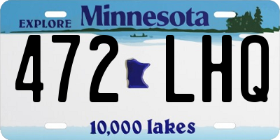 MN license plate 472LHQ