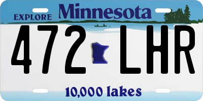 MN license plate 472LHR