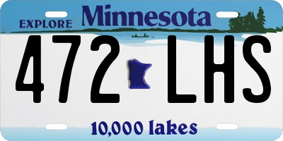 MN license plate 472LHS