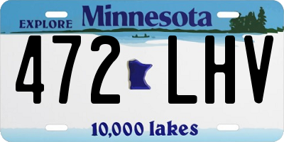 MN license plate 472LHV