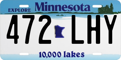 MN license plate 472LHY