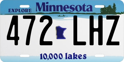 MN license plate 472LHZ