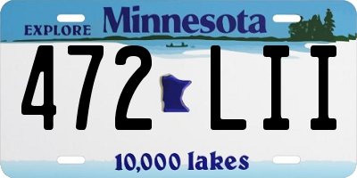 MN license plate 472LII