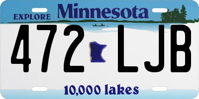 MN license plate 472LJB