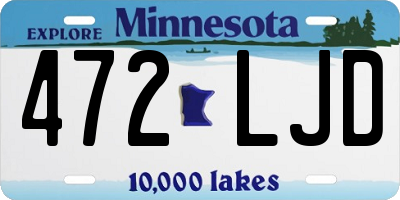 MN license plate 472LJD