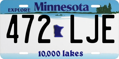 MN license plate 472LJE