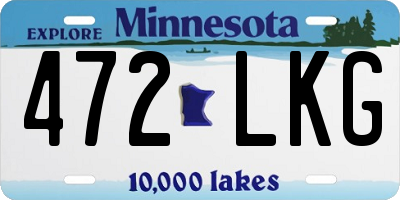MN license plate 472LKG