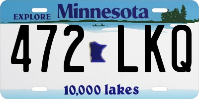 MN license plate 472LKQ