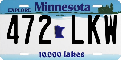 MN license plate 472LKW