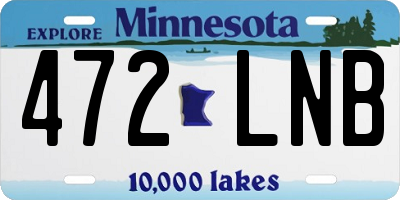 MN license plate 472LNB
