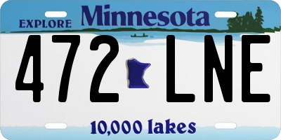 MN license plate 472LNE