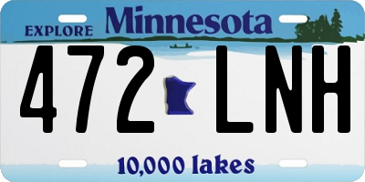 MN license plate 472LNH