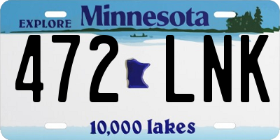MN license plate 472LNK
