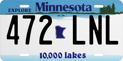 MN license plate 472LNL