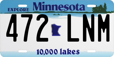 MN license plate 472LNM