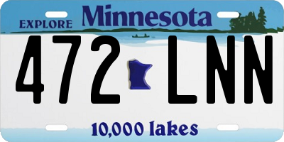 MN license plate 472LNN