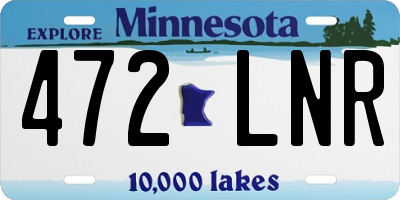 MN license plate 472LNR