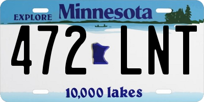 MN license plate 472LNT