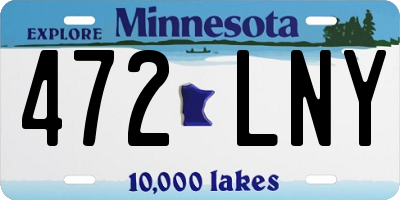 MN license plate 472LNY