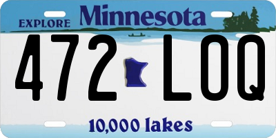 MN license plate 472LOQ