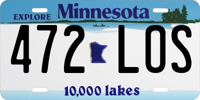 MN license plate 472LOS