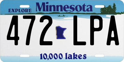 MN license plate 472LPA