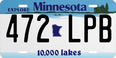 MN license plate 472LPB