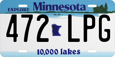 MN license plate 472LPG