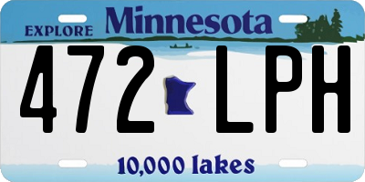 MN license plate 472LPH