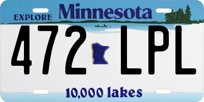 MN license plate 472LPL