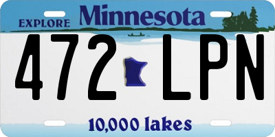 MN license plate 472LPN