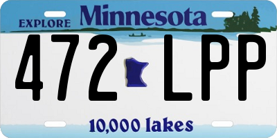MN license plate 472LPP