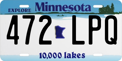 MN license plate 472LPQ