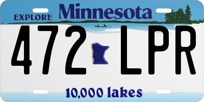 MN license plate 472LPR