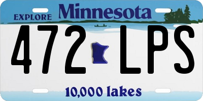 MN license plate 472LPS